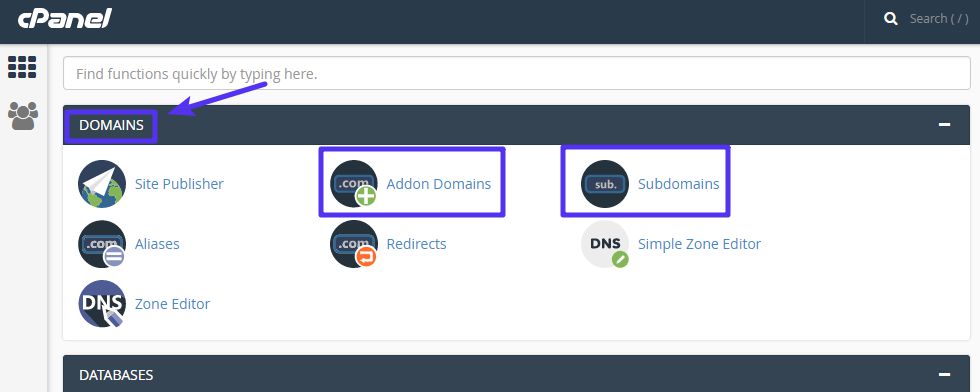 Add New Domain/Subdomain